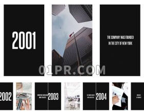 Pr模板片头 15张竖版图片公司介绍时间轴幻灯片 Pr素材